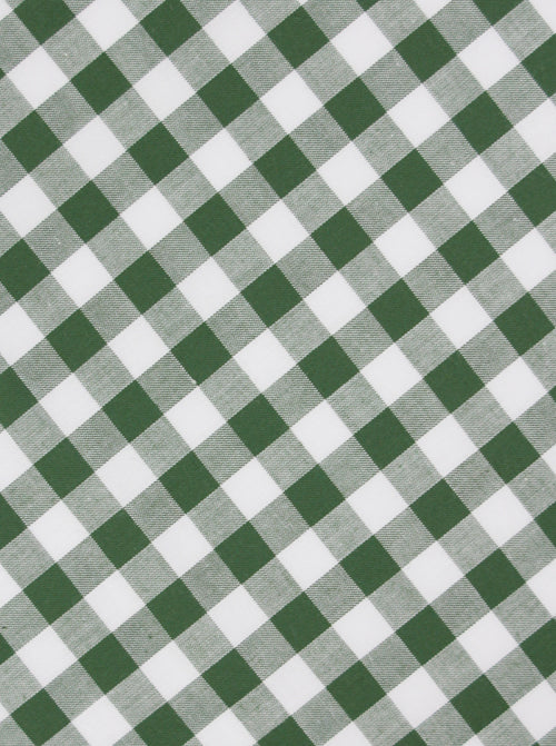 Yarn Dyed Cotton Fabric - 9mm Gingham Evergreen