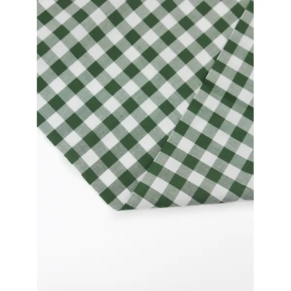 Yarn Dyed Cotton Fabric - 9mm Gingham Evergreen | Truro Fabrics