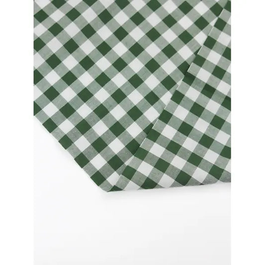 Yarn Dyed Cotton Fabric - 9mm Gingham Evergreen | Truro Fabrics