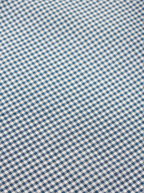Yarn Dyed Cotton Fabric - 3mm Gingham Bluestone