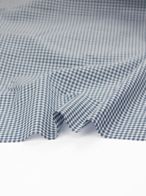 Yarn Dyed Cotton Fabric - 3mm Gingham Bluestone