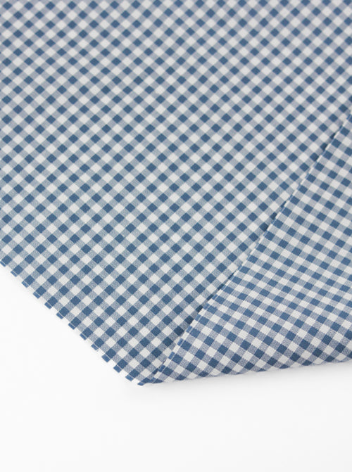 Yarn Dyed Cotton Fabric - 3mm Gingham Bluestone