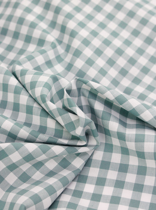 Yarn Dyed Cotton Fabric - 9mm Gingham Rockpool