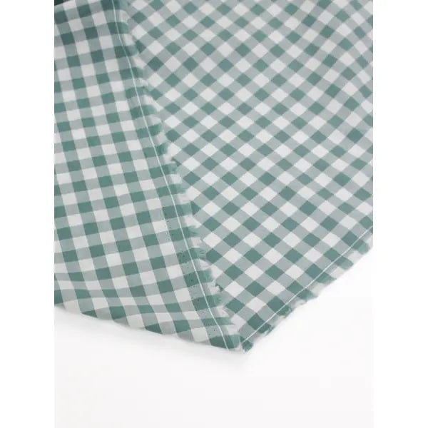 Yarn Dyed Cotton Fabric - 9mm Gingham Rockpool | Truro Fabrics