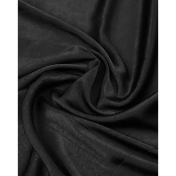 Sandwashed Satin Fabric - Black | Truro Fabrics