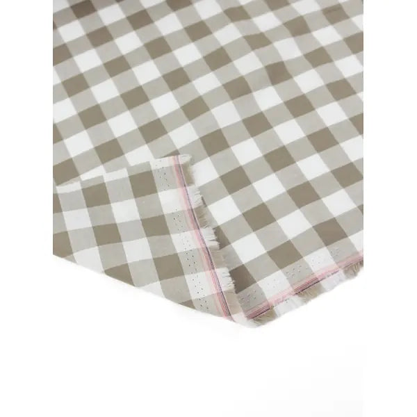 Yarn Dyed Cotton Fabric - 17mm Gingham Barley – view 3 – Truro Fabrics