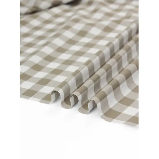 Yarn Dyed Cotton Fabric - 17mm Gingham Barley – Truro Fabrics