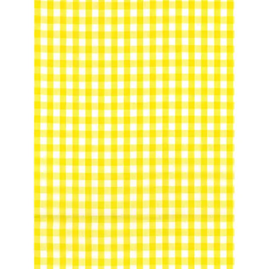 Polycotton Gingham Fabric - 6mm - Sunshine Yellow | Truro Fabrics