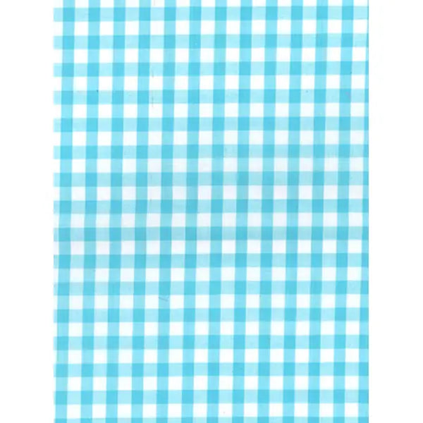 Polycotton Gingham Fabric - 6mm - Turquoise | Truro Fabrics