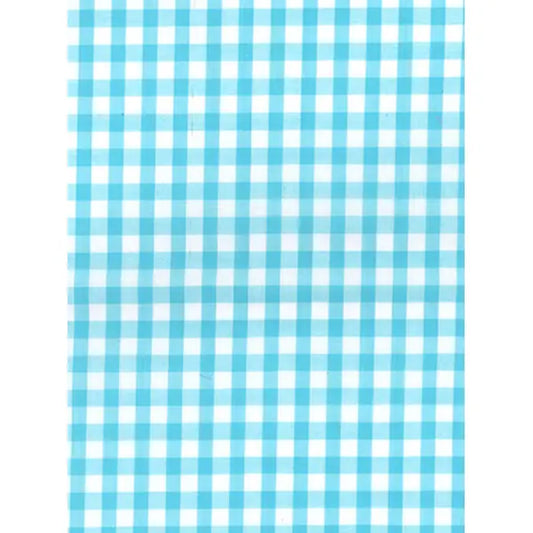 Polycotton Gingham Fabric - 6mm - Turquoise | Truro Fabrics