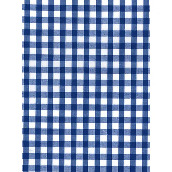 Polycotton Gingham Fabric - 6mm - Royal Blue | Truro Fabrics