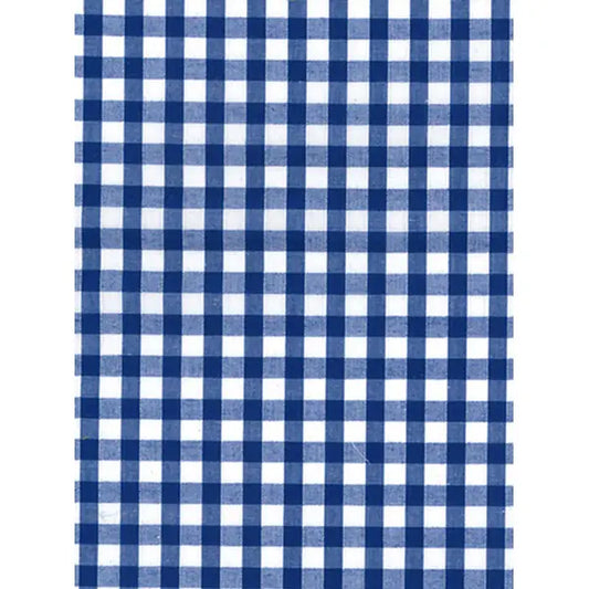 Polycotton Gingham Fabric - 6mm - Royal Blue | Truro Fabrics