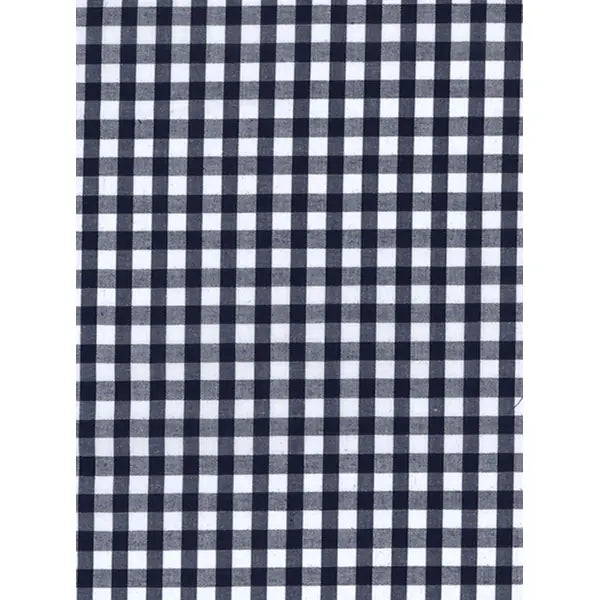 Polycotton Gingham Fabric - 6mm - Navy – Truro Fabrics