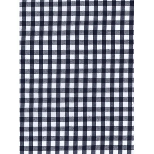 Polycotton Gingham Fabric - 6mm - Navy – Truro Fabrics