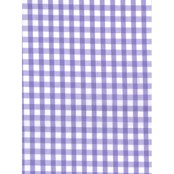 Polycotton Gingham Fabric - 6mm - Lilac | Truro Fabrics