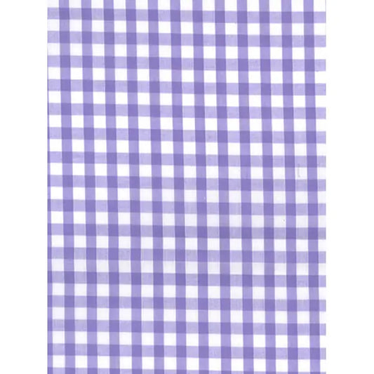 Polycotton Gingham Fabric - 6mm - Lilac | Truro Fabrics