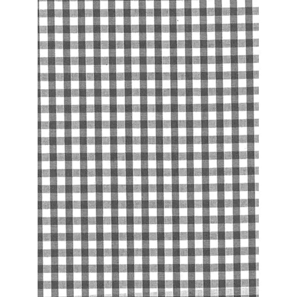 Polycotton Gingham Fabric - 6mm - Grey | Truro Fabrics