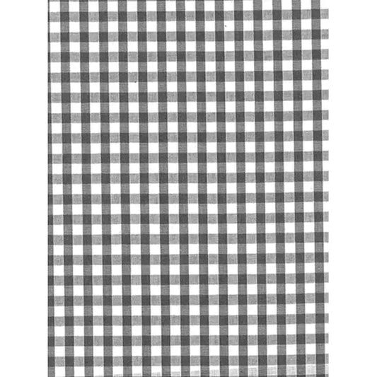 Polycotton Gingham Fabric - 6mm - Grey | Truro Fabrics