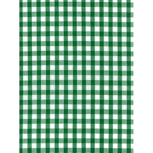 Polycotton Gingham Fabric - 6mm - Emerald | Truro Fabrics