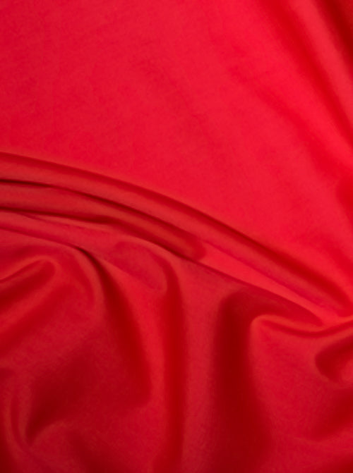 Plain Polycotton Fabric - Red
