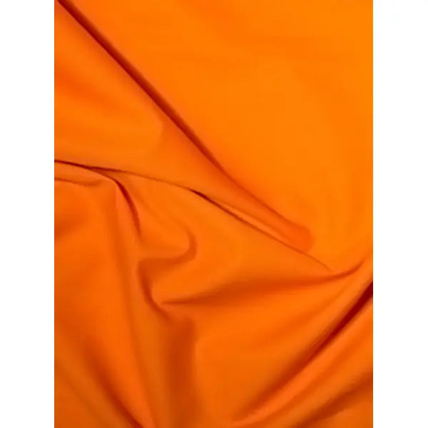 Plain Polycotton Fabric - Tangerine | Truro Fabrics