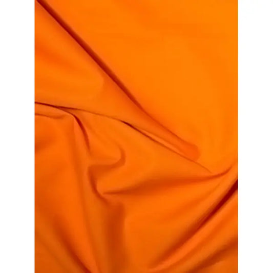 Plain Polycotton Fabric - Tangerine | Truro Fabrics