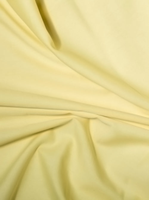 Plain Polycotton Fabric - Lemon Yellow