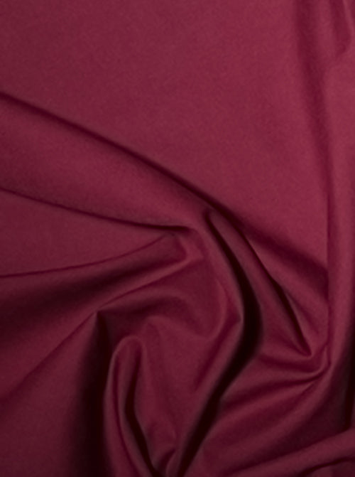 Plain Polycotton Fabric - Wine