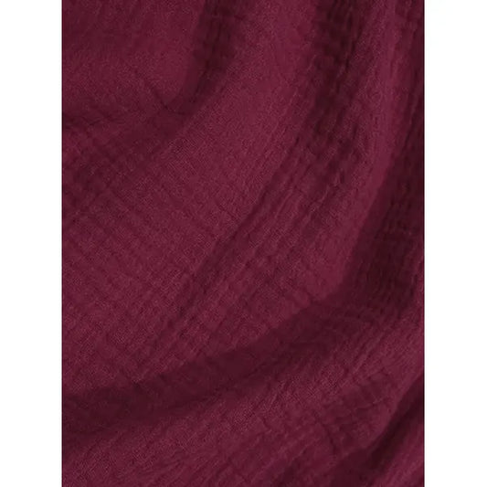 Cotton Double Gauze Fabric - Mulberry | Truro Fabrics
