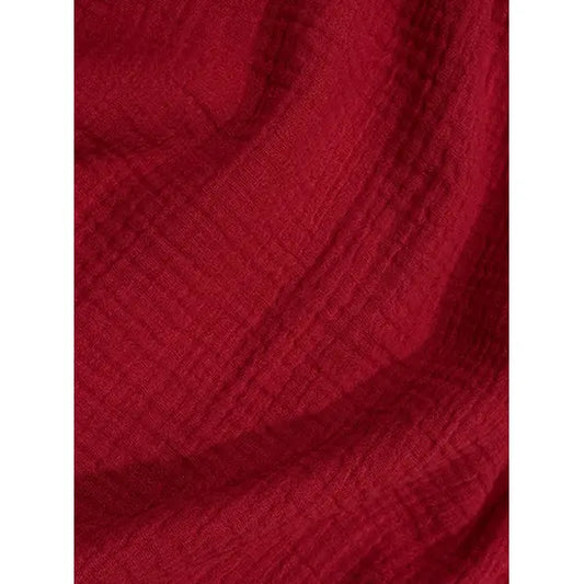 Cotton Double Gauze Fabric - Red | Truro Fabrics