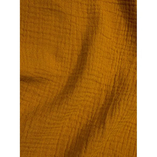 Cotton Double Gauze Fabric - Gold | Truro Fabrics