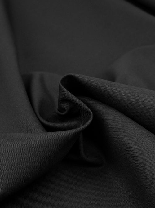 Pure Cotton Canvas Fabric - Black