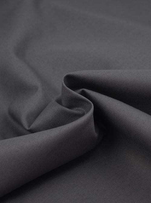 Pure Cotton Canvas Fabric - Charcoal