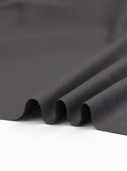 Pure Cotton Canvas Fabric - Charcoal