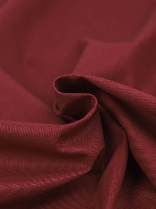Pure Cotton Canvas Fabric - Wine
