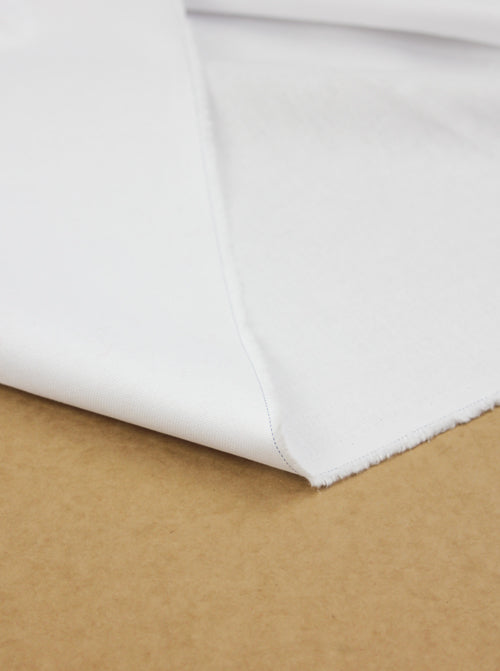 Pure Cotton Canvas Fabric - White