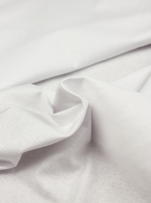 Pure Cotton Canvas Fabric - White