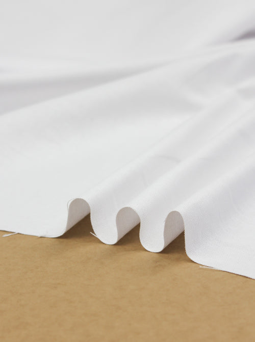 Pure Cotton Canvas Fabric - White