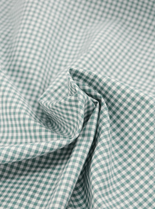 Yarn Dyed Cotton Fabric - 3mm Gingham Rockpool