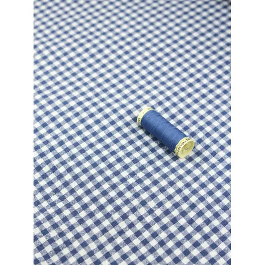Organic Washed Cotton Gingham Fabric - Blueberry | Truro Fabrics