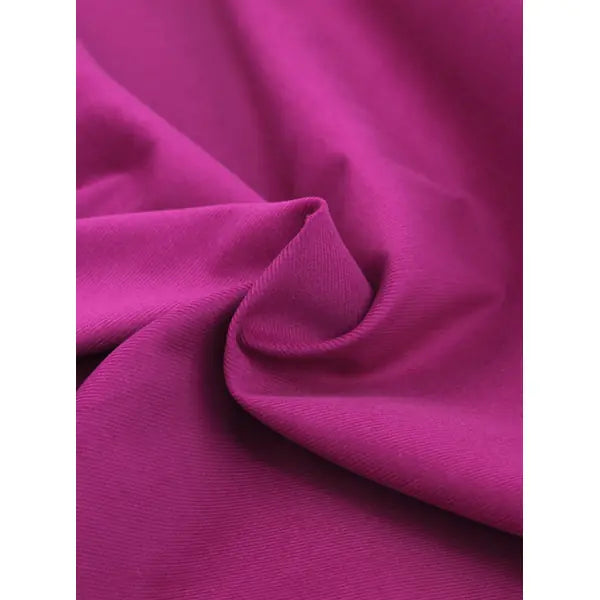 Close up of foxglove pure cotton babycord fabric showing soft corduroy texture
