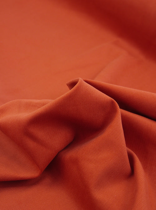 Cotton Babycord Fabric - Persimmon