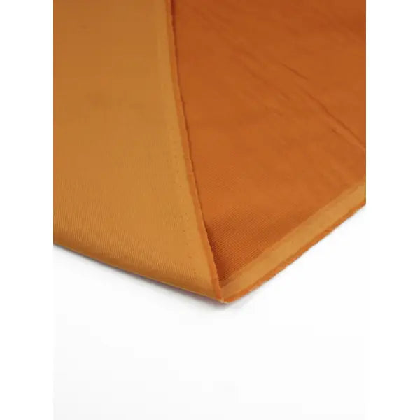Reverse view of turmeric pure cotton babycord fabric with soft fine corduroy ribs