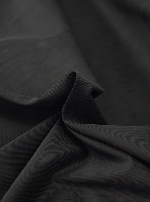 Cotton Babycord Fabric - Black