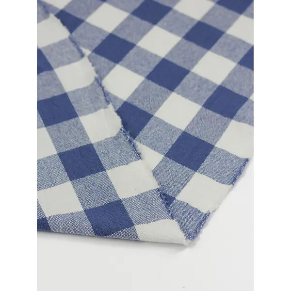 Organic Washed Cotton Jumbo Gingham Fabric - Blueberry – Truro Fabrics