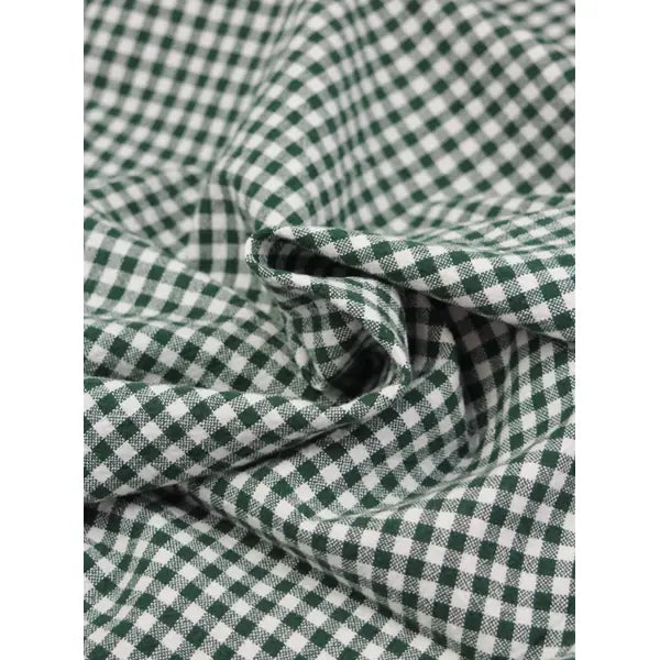 Organic Washed Cotton Gingham Fabric - Pine Green – Truro Fabrics