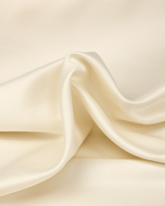 Cream duchess satin fabric