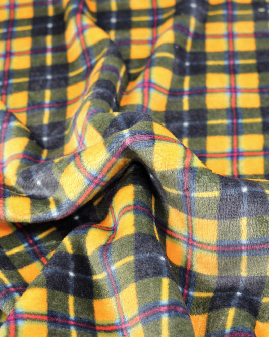 Cuddle Fleece Fabric - Cornish National Tartan