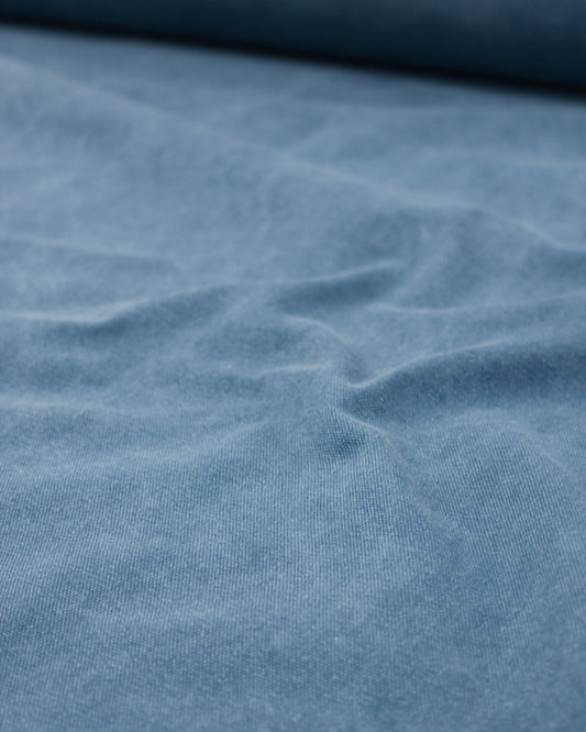 Heavy cotton blend canvas fabric in blue