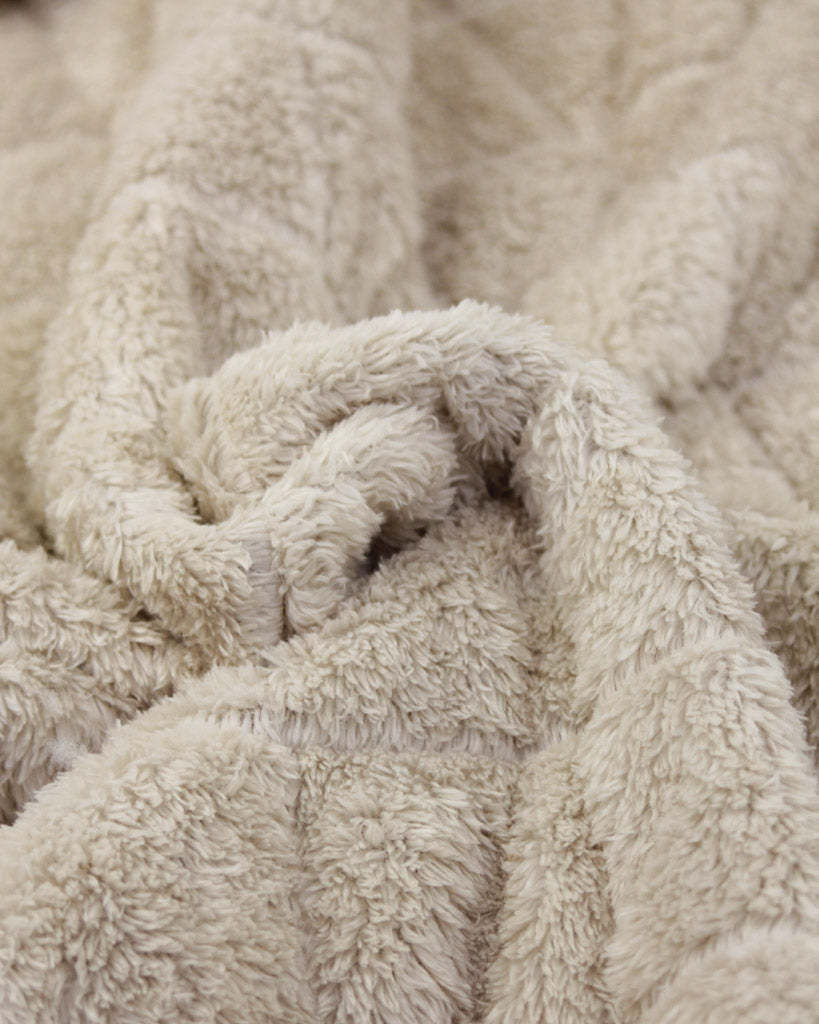 Quilted Sherpa Cord Fabric - Blush